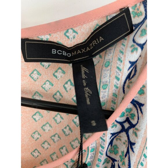 BCBGMaxazria "Caiti" Shadow Blush Printed Kimono Sleeve Romper Size S NWT 8033 - Picture 4 of 13